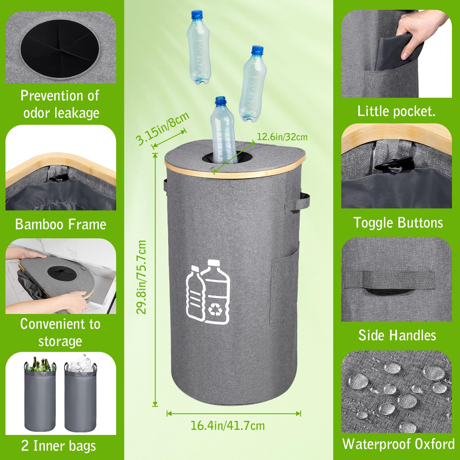 SelfTek 2 x 100 l, contenitore per pegni con coperchio, contenitore