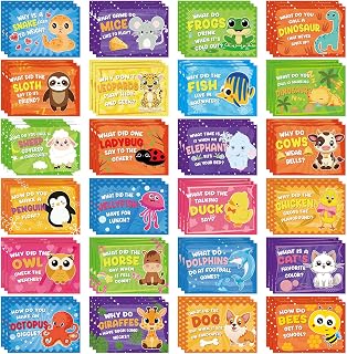 72 Pcs Funny Animal Joke Postcards Bulk 5 x 7 Inch Summer Camp Postcards Funny Animal Joke Notecards Summer Stationery for Boys Girls Kids Grandkids Students Teachers Summer Camp Gifts