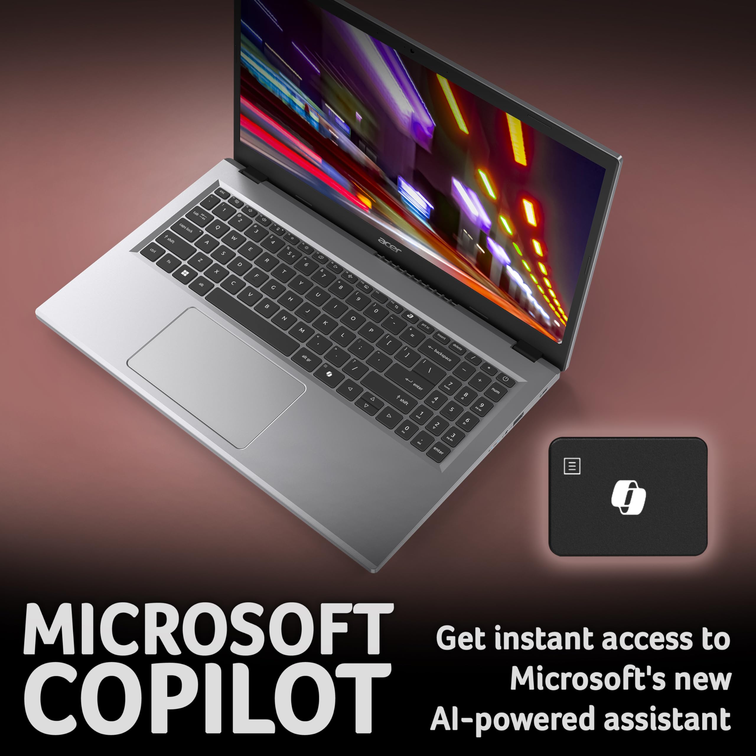 Acer Aspire Go 15 AG15-42P Laptop - AMD Ryzen 5 5625U, 16GB, 512GB SSD, Integrated Graphics, 15.6" Full HD, Windows 11, Silver — view 5