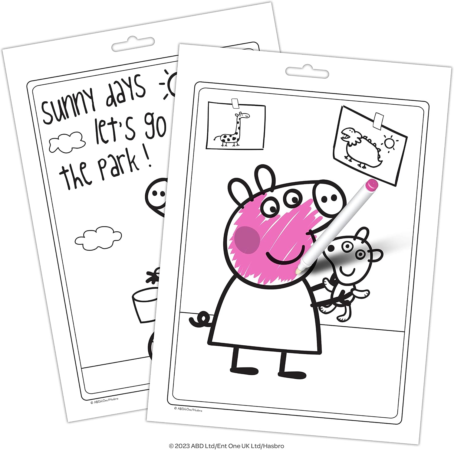 Peppa Pig Imagine Ink Color Coloring Book with 6 Mini Mess Free Markers, 16 Pages, 54332