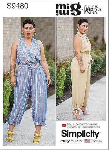 Simplicity Misses' - Kit de patrón de costura para overol, código S9480, tallas 6-8-10-12-14, multicolor