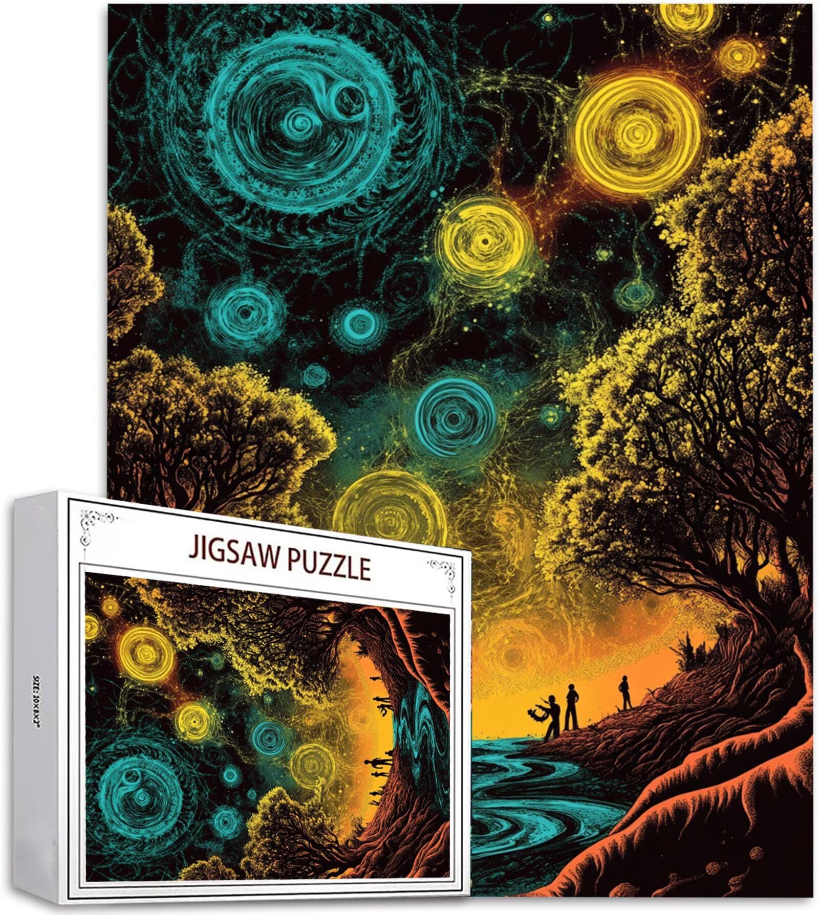 Puzzle 2000 Pezzi, 3 4 5 Anni Puzzle Cielo stellato 6 7 8 Anni Giochi Educativi Sostenibili Con Motivi Per Adulti Da Gioco in Legno Di Alta Qualità Jigsaw Paesaggio per Gioco Familiare, Regalo H-8069