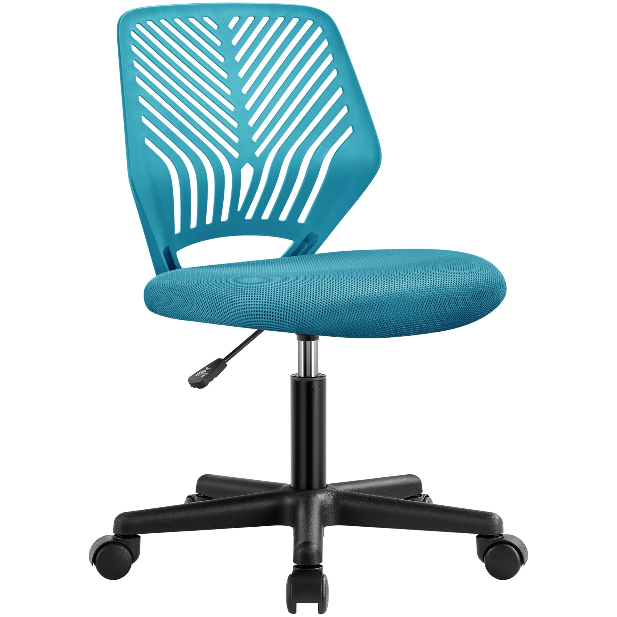 Yaheetech Armless Office Chair Ergonomic Mesh Computer Desk Chair, Mid Back Swivel Chair with Wheels Adjustable Height Study Chair for Small Spaces