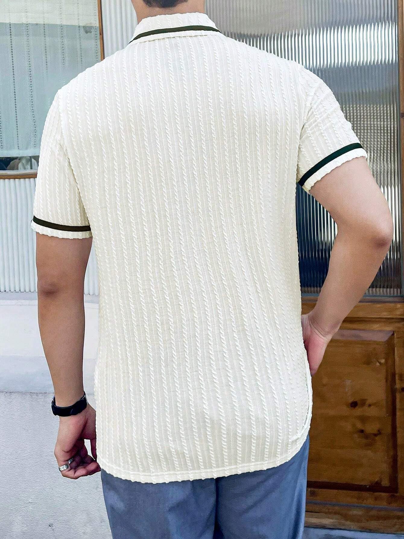 GRECIILOOKS 2 eleganti magliette casual in policotone da uomo, vestibilità dritta, maniche medie, tinta unita, alla moda (disponibile in grandi dimensioni e 2 pezzi)