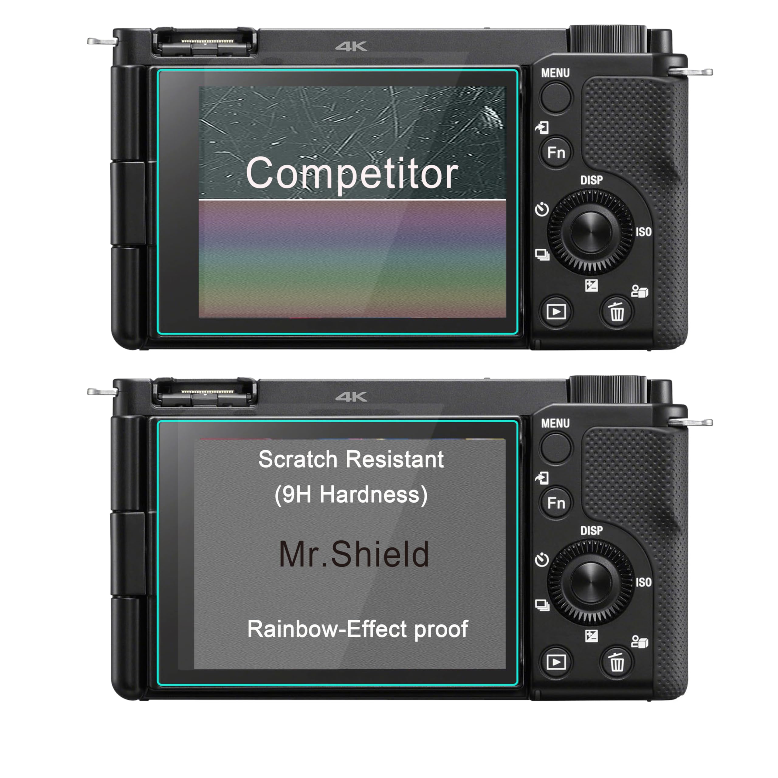 ULBTER Protezione Pellicola per Sony ZV1 ii ZV-1 ii/ZV-1 ZV1 Protettore schermo Vetro Temperato 0,3 mm Durezza 9H Antigraffio Anti-impronte Anti-acqua Anti-polvere [3 pezzi