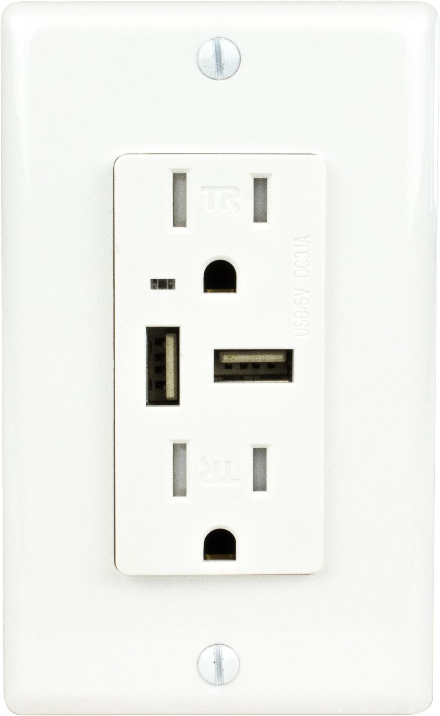 The Faith Electric outlets with USB port/tamper-resistant duplex receptacle are an inexpensive way to modernize any home or office. With two fast-charging USB ports totaling 3.1-Amps of charging power