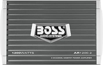 BOSS AUDIO AR1200.2 Armor 1200-Watt Full Range, Class A/B 2-8 Ohm Stable 2 Channel Amplifier with Remote Subwoofer Level Control by BOSS Audio