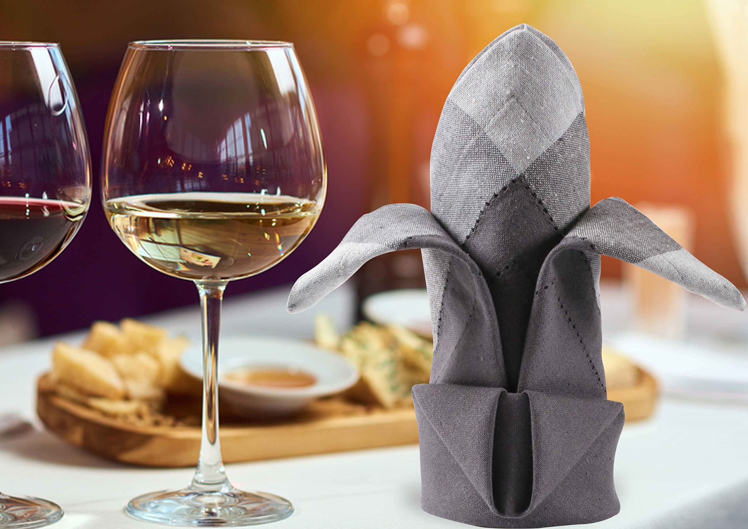 HOMIDATE Servilletas de tela lavables a máquina, reutilizables, para bodas, fiestas y decoración de mesa