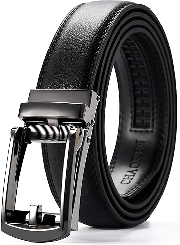 CHAOREN Mens Dress Belt - Ratchet Belt Leather 1 14" Comfort Click - Perfect Companion to Mens Dress Shoes