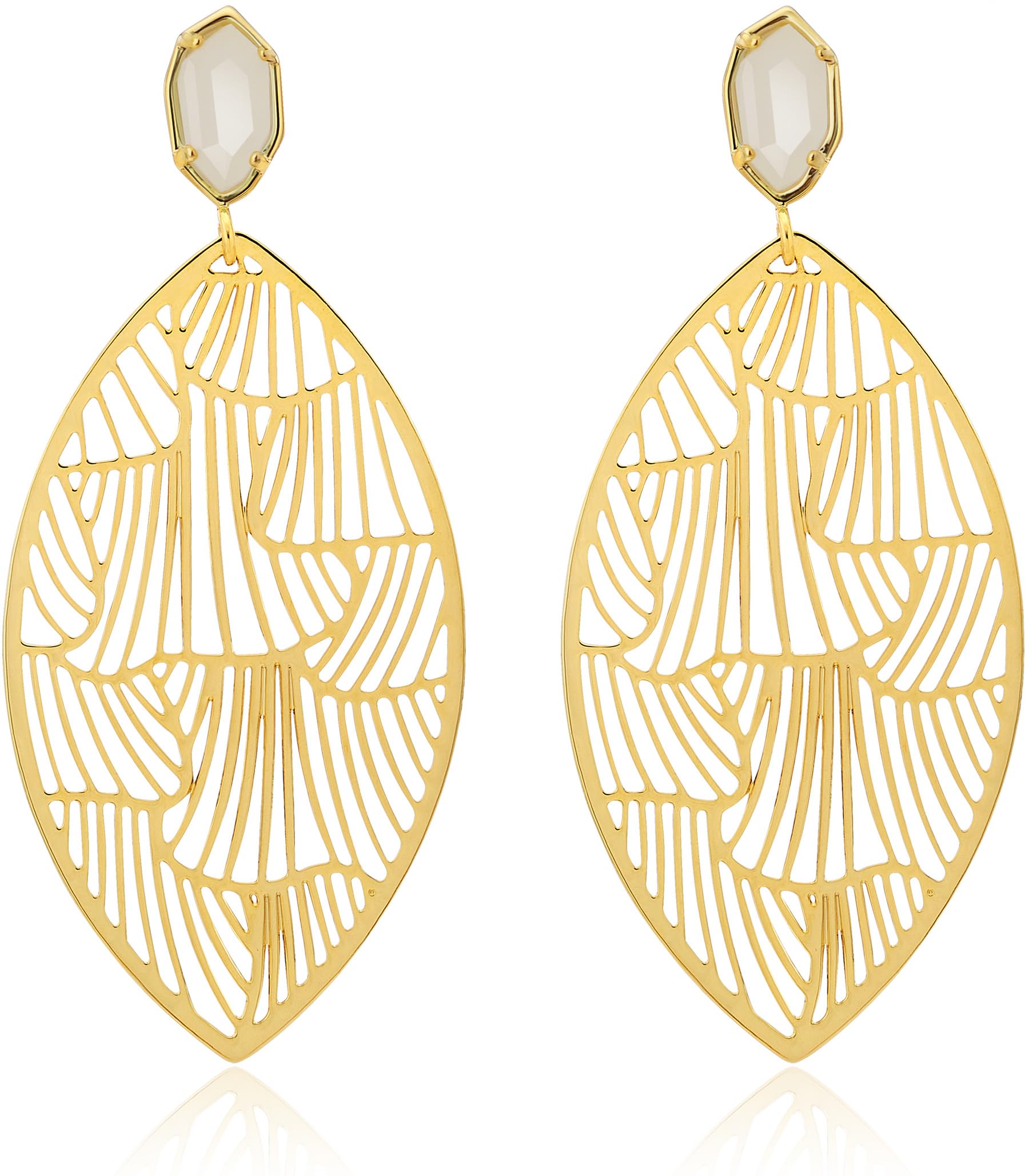 OZEL – Crystal Earrings for Women Dangle – 14K Gold Plated Lightweight Daily Fashion Earrings