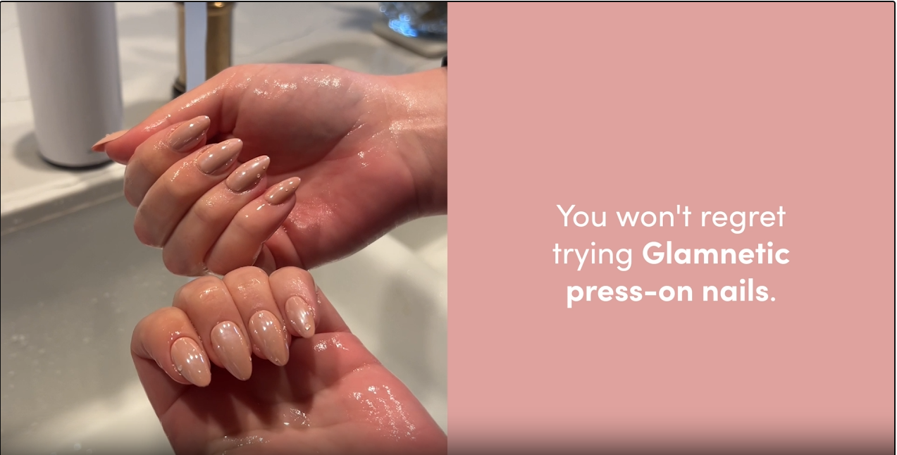 Glamnetic Press On Nägel Los Angeles – Kurze Mandelform, Nude Pink, 30 Stück Wiederverwendbar