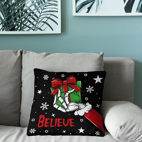 Miniatura 5 de Funda de almohada de Navidad de El extraño mundo de Jack y Sally, decoración navideña para el hogar, fiesta, sofá, dormitorio