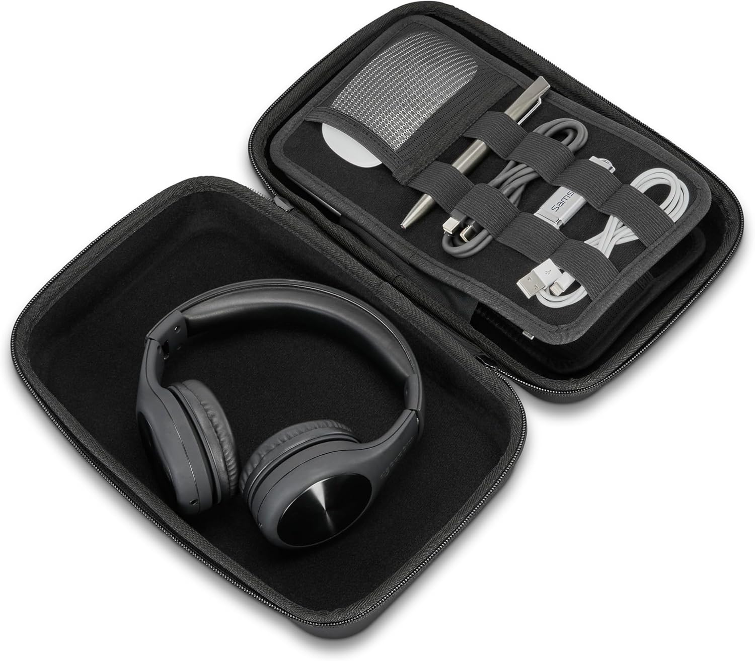 Samsonite Travel Tech Case - Large Size Travel Case for Headphones, Chargers, Mouse, Stylus - Black