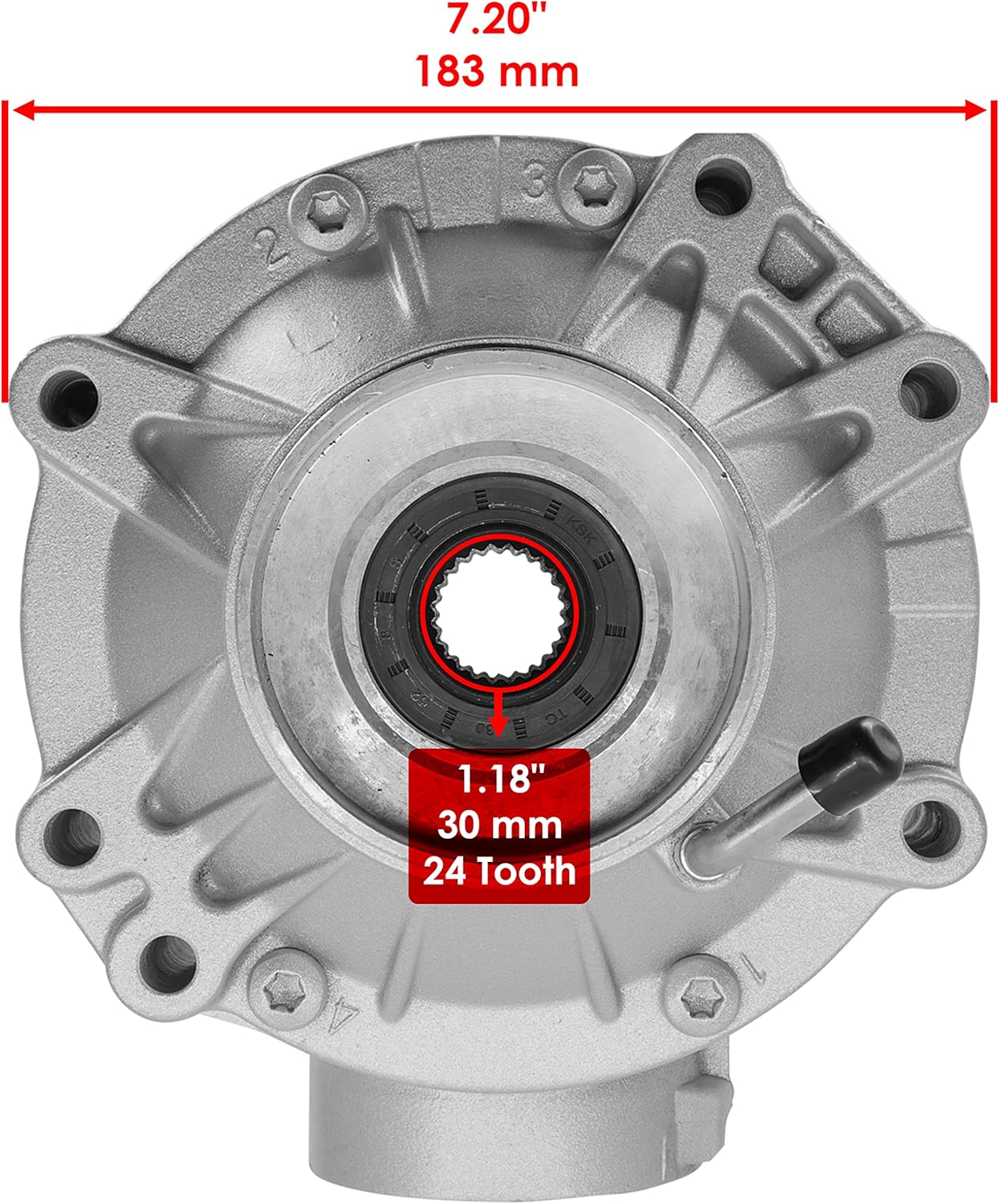 Caltric Complete Rear Differential Diff Compatible with Can-Am Renegade 570 4X4 2016 2017 2018