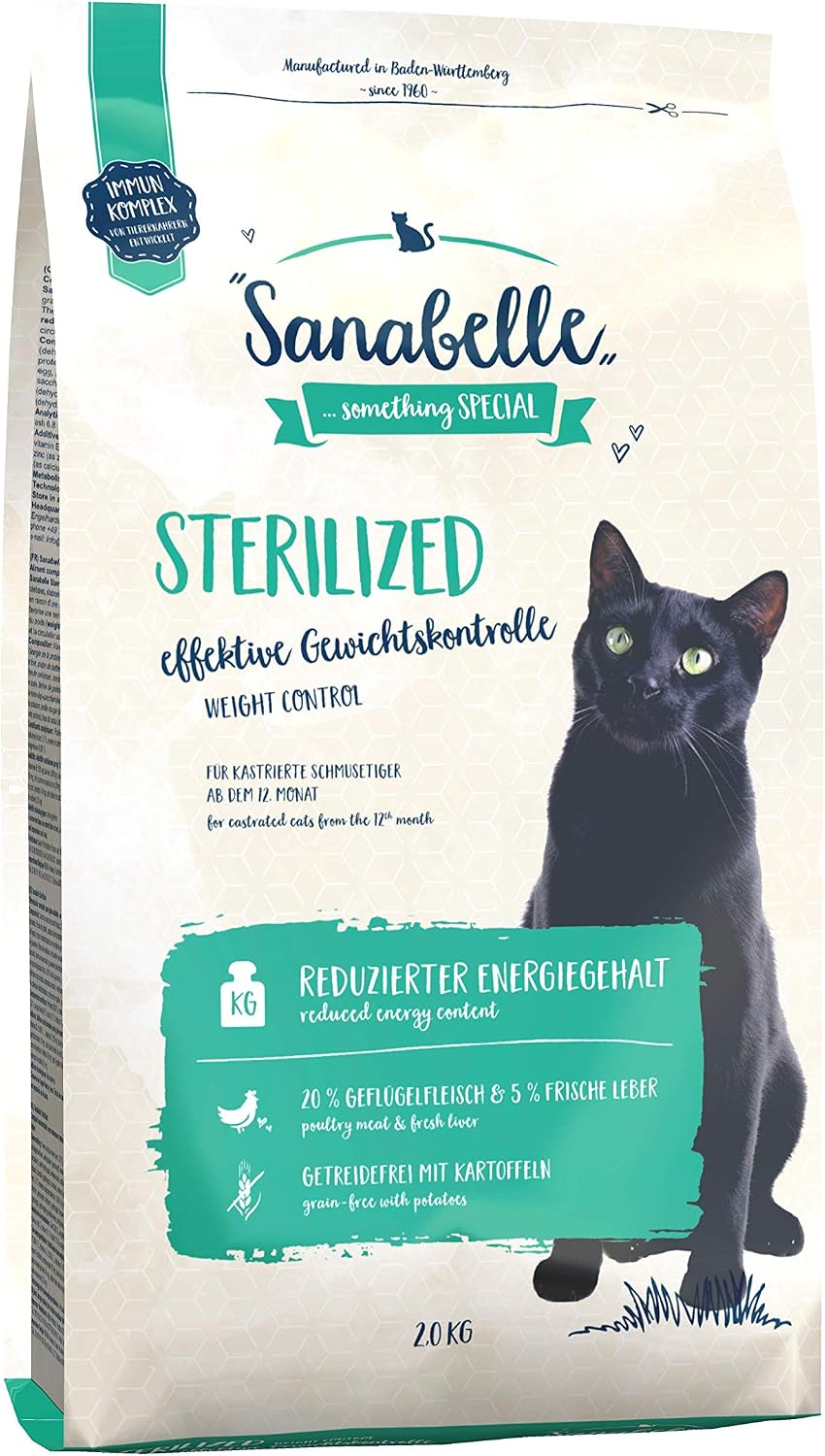 Sanabelle Sterilized Kısırlaştırılmış Tahılsız Kedi Maması 2 Kg