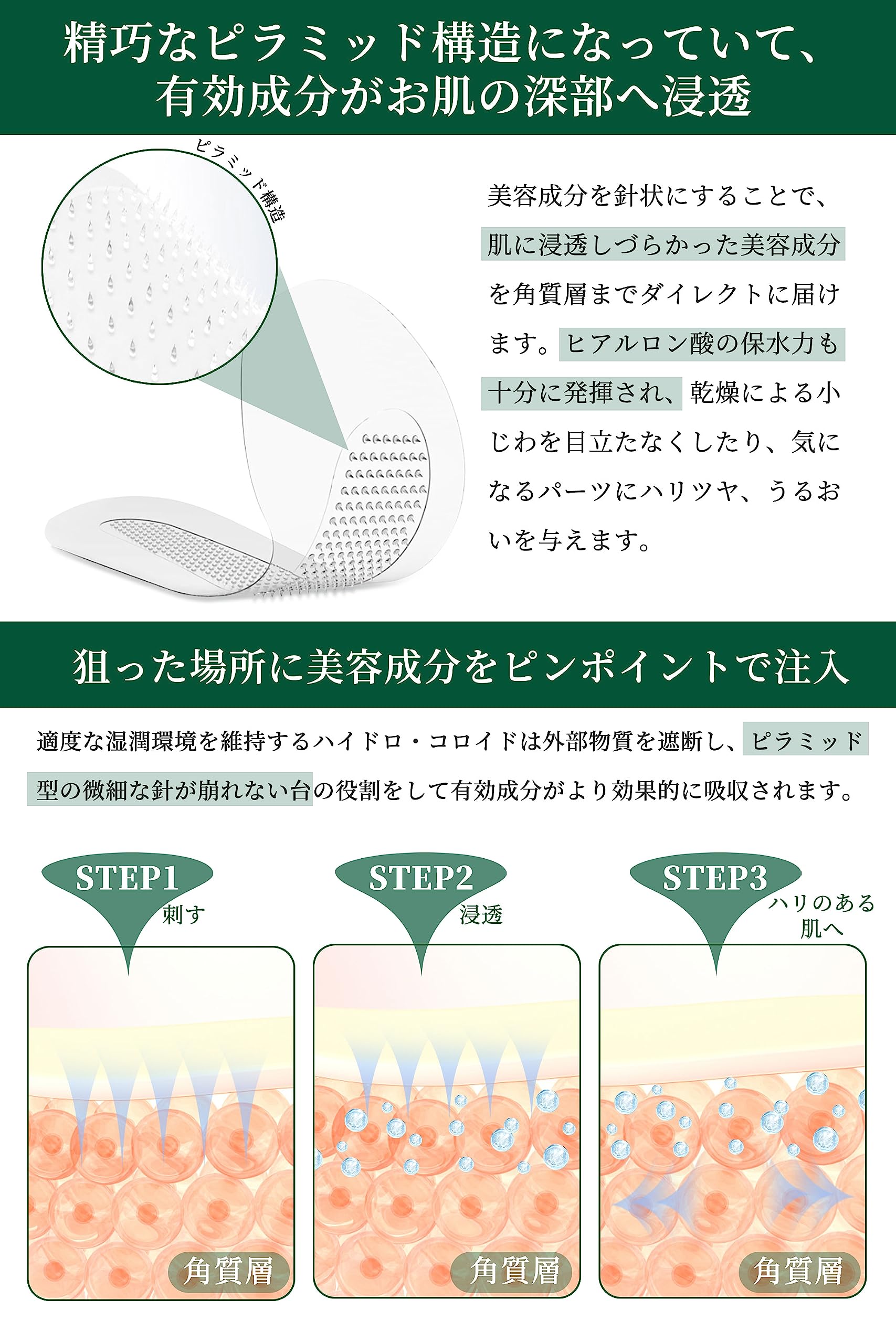 Amazon.co.jp: 【ヒアルロン酸エッセンスパッチ】 目元ケア 口元