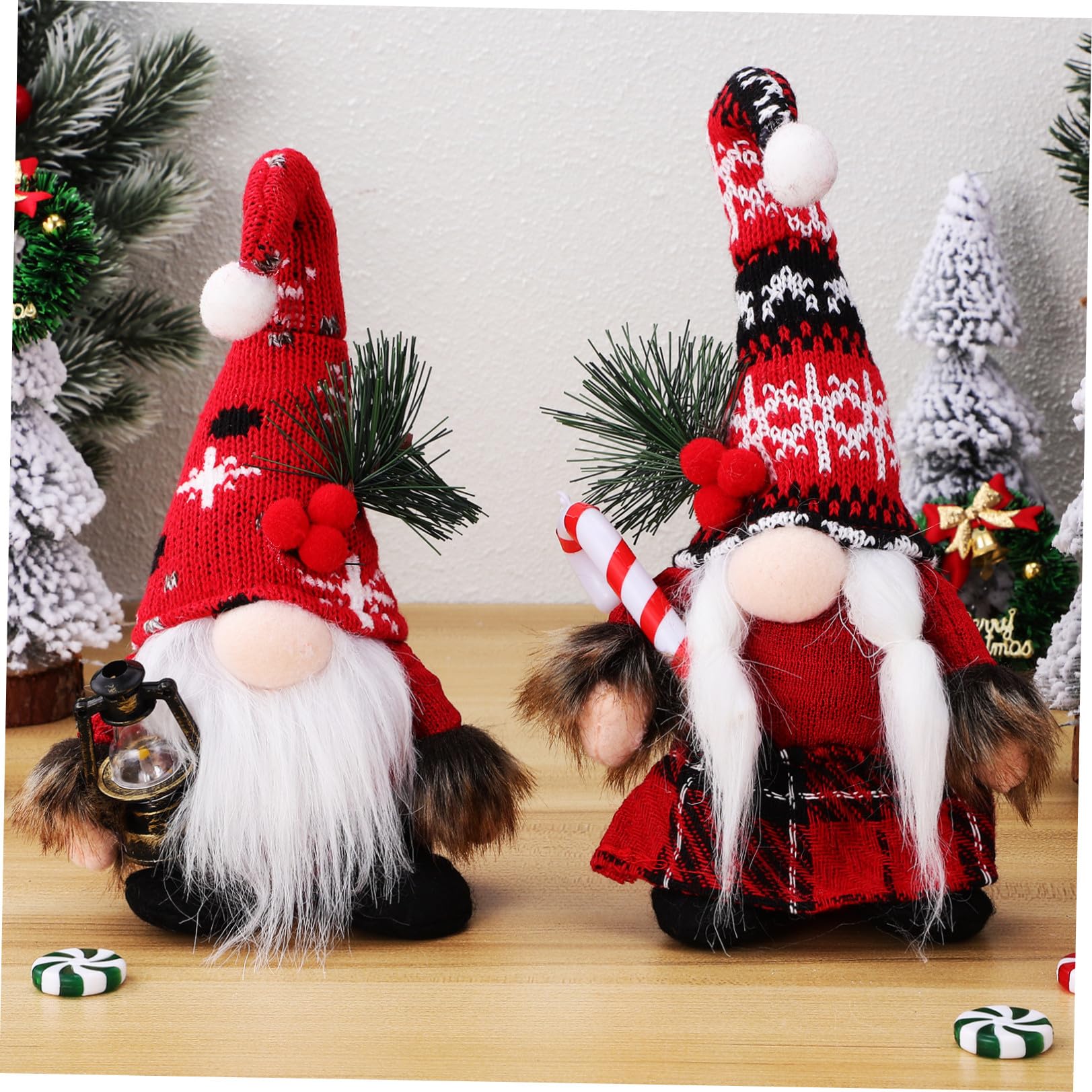 Toyvian 6 Pièces GNOME de Noël en Peluche, Polyester, Style Festif