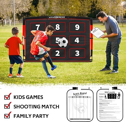 Miniatura 3 de Kids Soccer Goals for Backyard Set, 6×4ft Portable Soccer Goal & Ball Training Equipment with Cones, Target, Youth Toddler Pop Up Soccer Net for