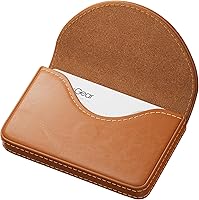 Vista 10 de MaxGear Funda para tarjetas de visita, piel sintética, para bolso, tarjetero de viaje con bolsillo para hombres o mujeres, regalo para tarjetas