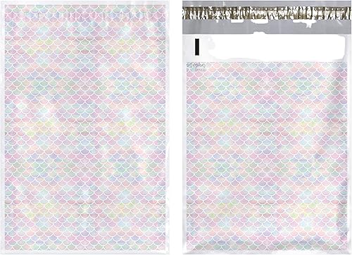 Miniatura 2 de Sobres de polietileno con escamas de sirena de 10 x 13 pulgadas (50 unidades)