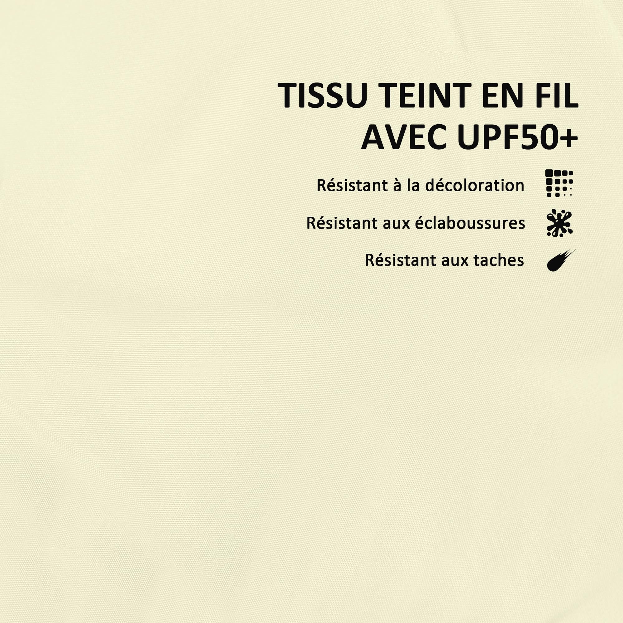 Outsunny Ensemble de 2 Coussins d'assise avec Dossier Confortable Crème