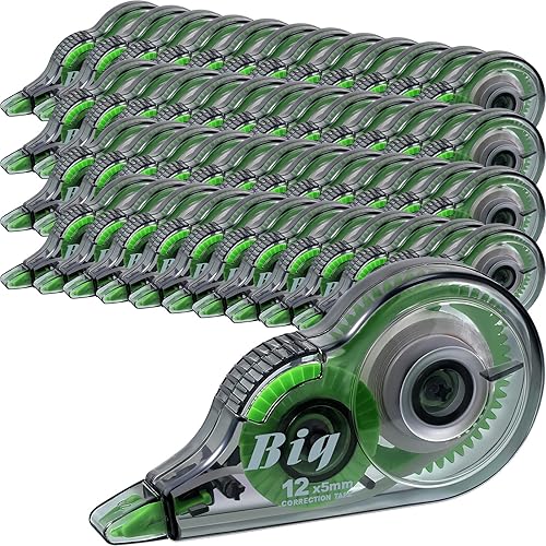 48 unidades de cinta correccionadora corrección de corrección cinta ancha fácil de usar aplicación de cinta translúcida para escuela oficina notas