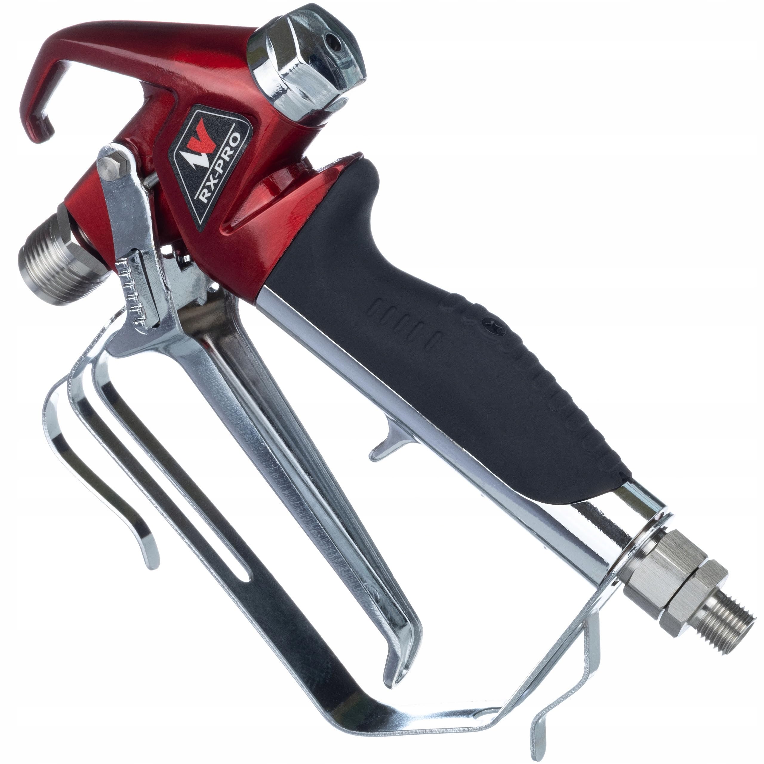 Pistolet natryskowy RX-PRO z zestawem zabezpieczającym dyszę ze stali nierdzewnej – 248 bar, przyłącze 1/4 cala, wbudowany filtr, ergonomiczny uchwyt | do urządzeń natryskowych Airless Rosfix i