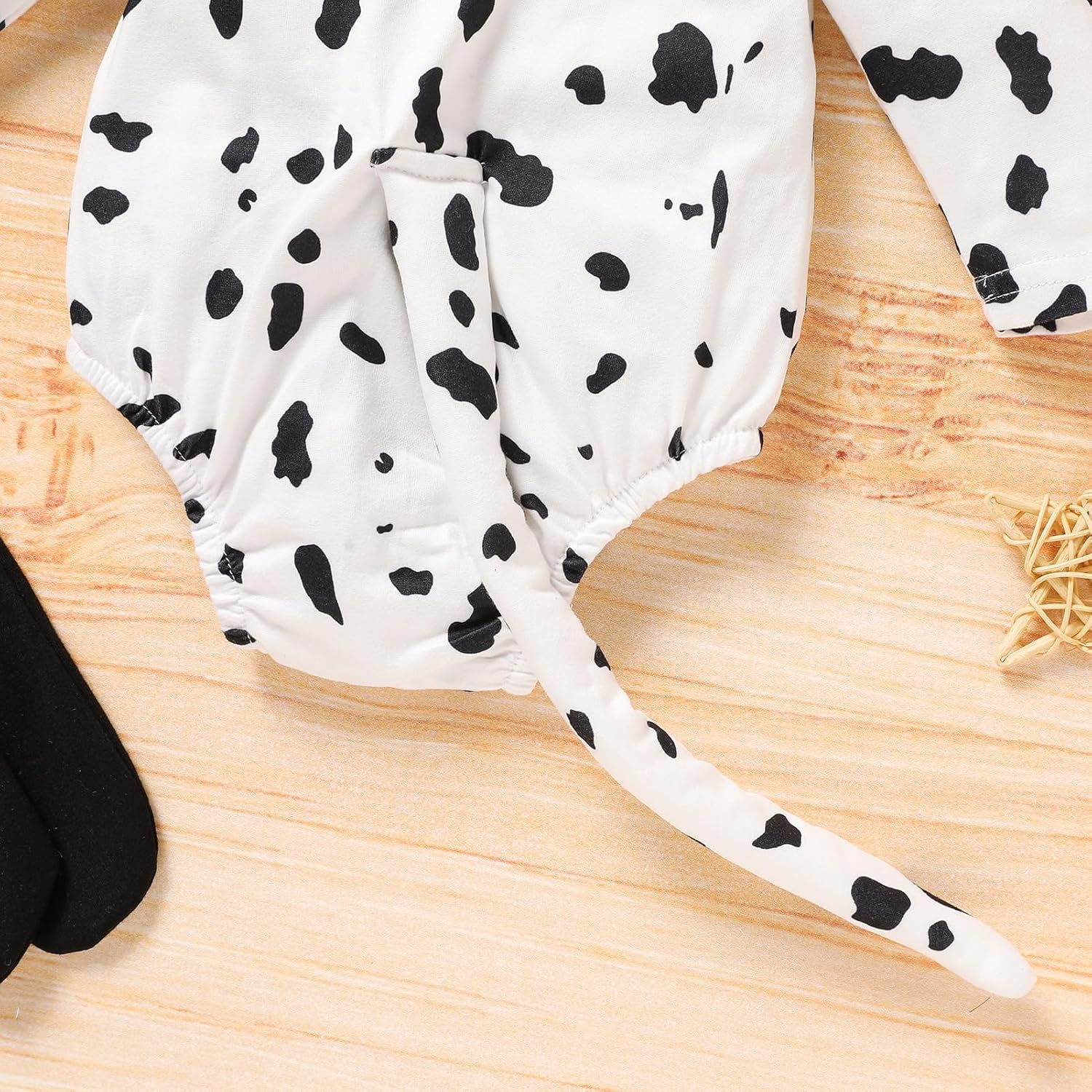 Miniatura 5 de Conjunto de 3 piezas de disfraz de Halloween para bebé recién nacido, mameluco dálmata con sombrero en forma de oreja + calcetines dálmatas