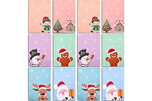 12-Piece Christmas Notepad Set for Memos and Reminders