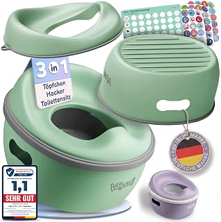 Valy&Oli® 3in1 Töpfchen für Kinder, Toilettensitz & Hocker - Mitwachsend