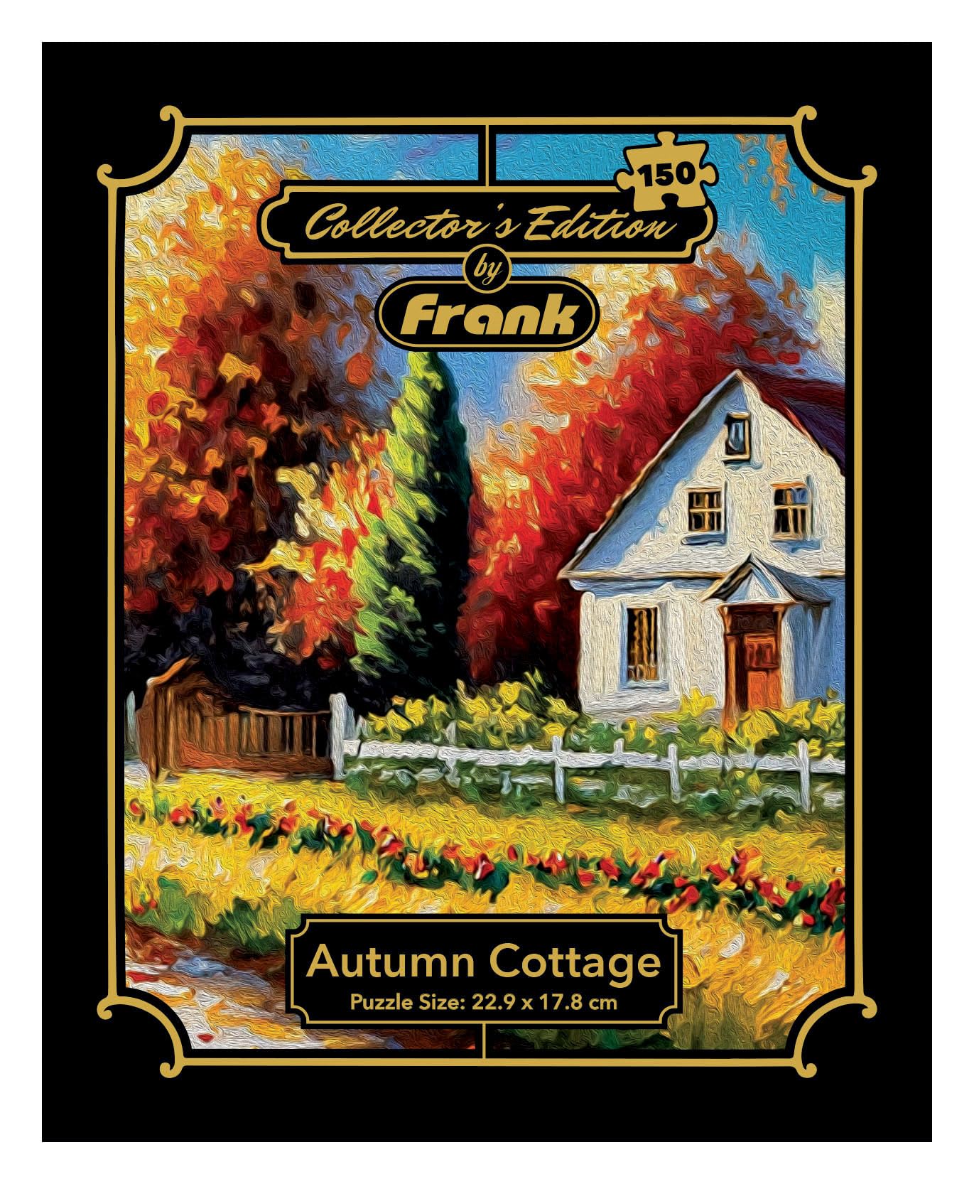 Frank Rompecabezas de 150 piezas de edición de coleccionista Autumn Cottage para niños de 7 años en adelante, rompecabezas divertidos y desafiantes con ilustraciones realistas, juego para enfoque