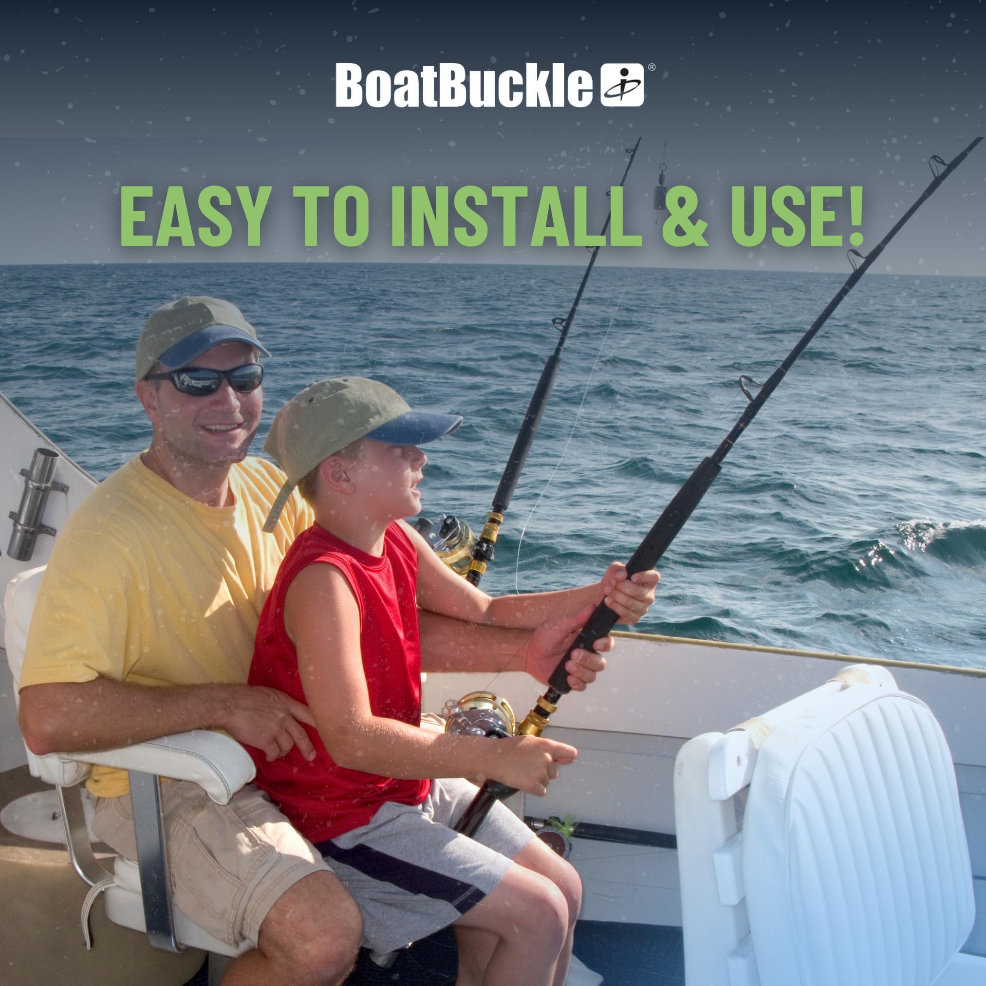 BoatBuckle F14200 Gunwale/Cubierta de Montaje retráctil Rod Tie Down