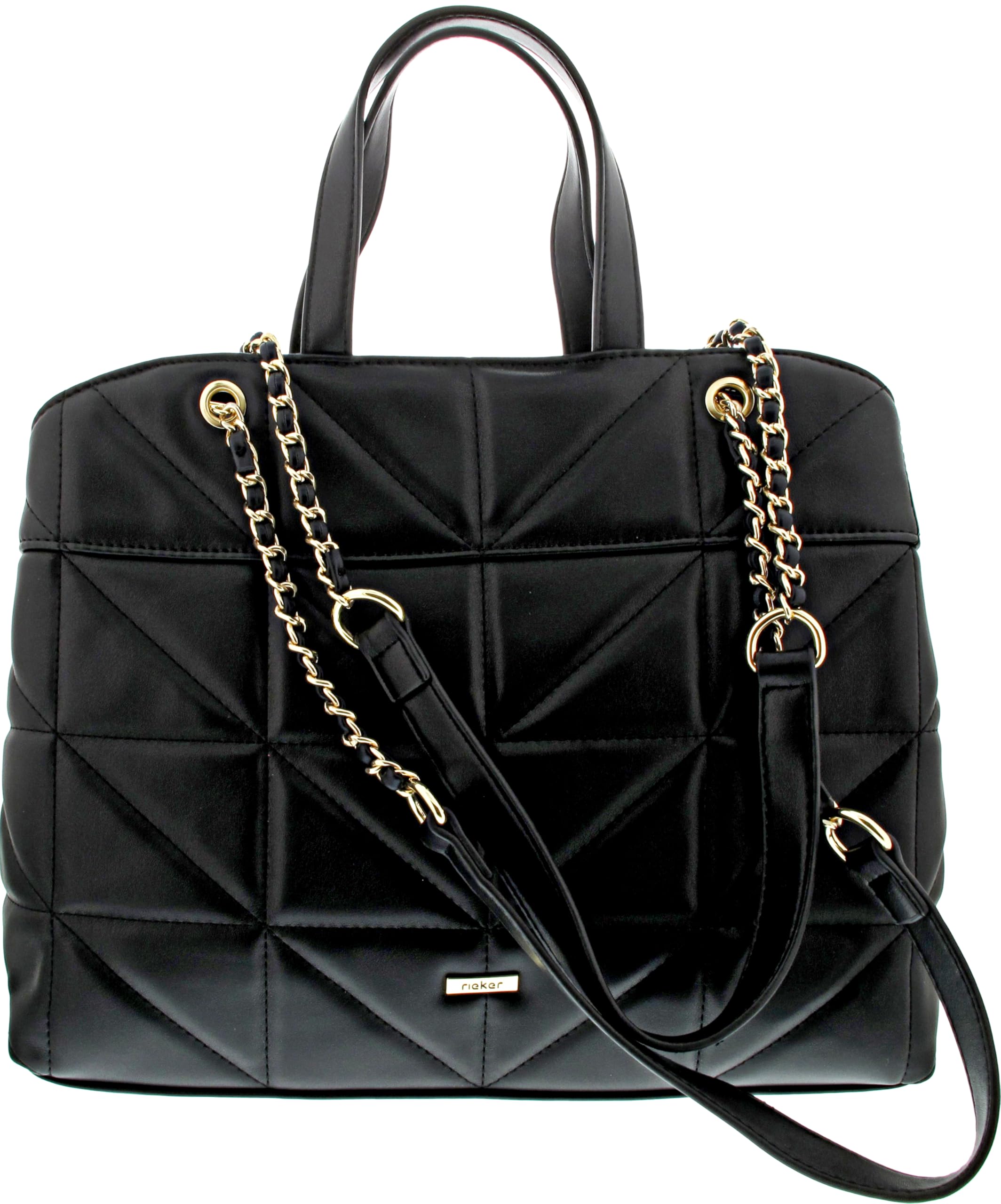Rieker Ladies Black H1610 Handbag, black, 340x115x275 cm