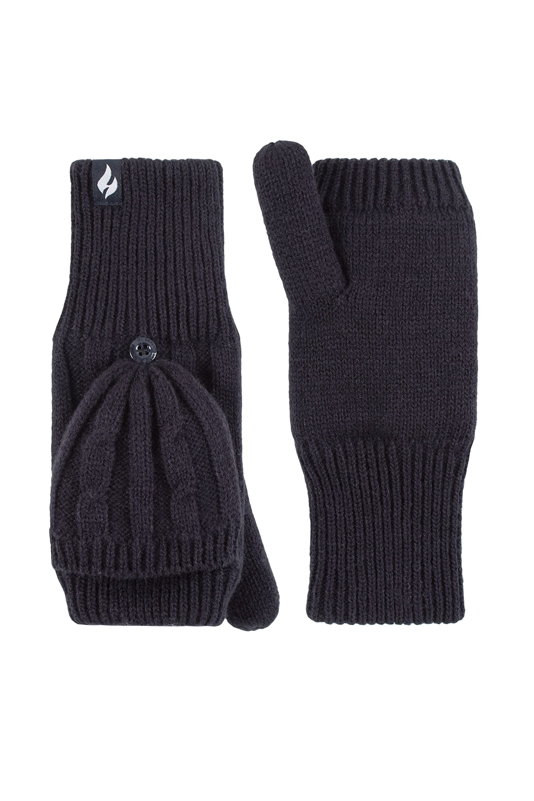 HEAT HOLDERS SOCKSHOP Ladies Ash Cable Knit Converter Mittens Pack of 1 Navy One Size