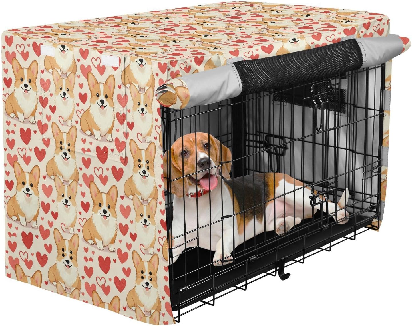 Cute Dog Dog Crate Cover Pet Kennel Cover Dog Crate Curtains 48 Inch