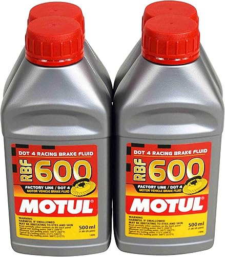 Miniatura 1 de Motul MTL100949 8068HL RBF 600 Factory Line Dot-4 Líquido de frenos de carreras 100% sintético - 500, 10.1 fl oz, paquete de 4