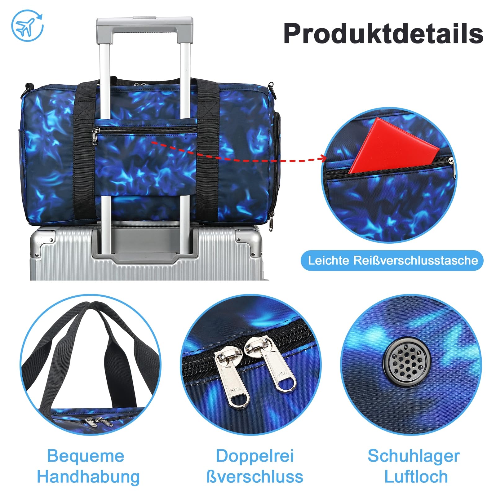 LEDAOU Sporttasche Kinder Schwimmtasche Jungen Damen mit Schuhfach und Nassfach Badetasche Teenager Kleine Reisetasche Fitnesstasche Sports Outdoor