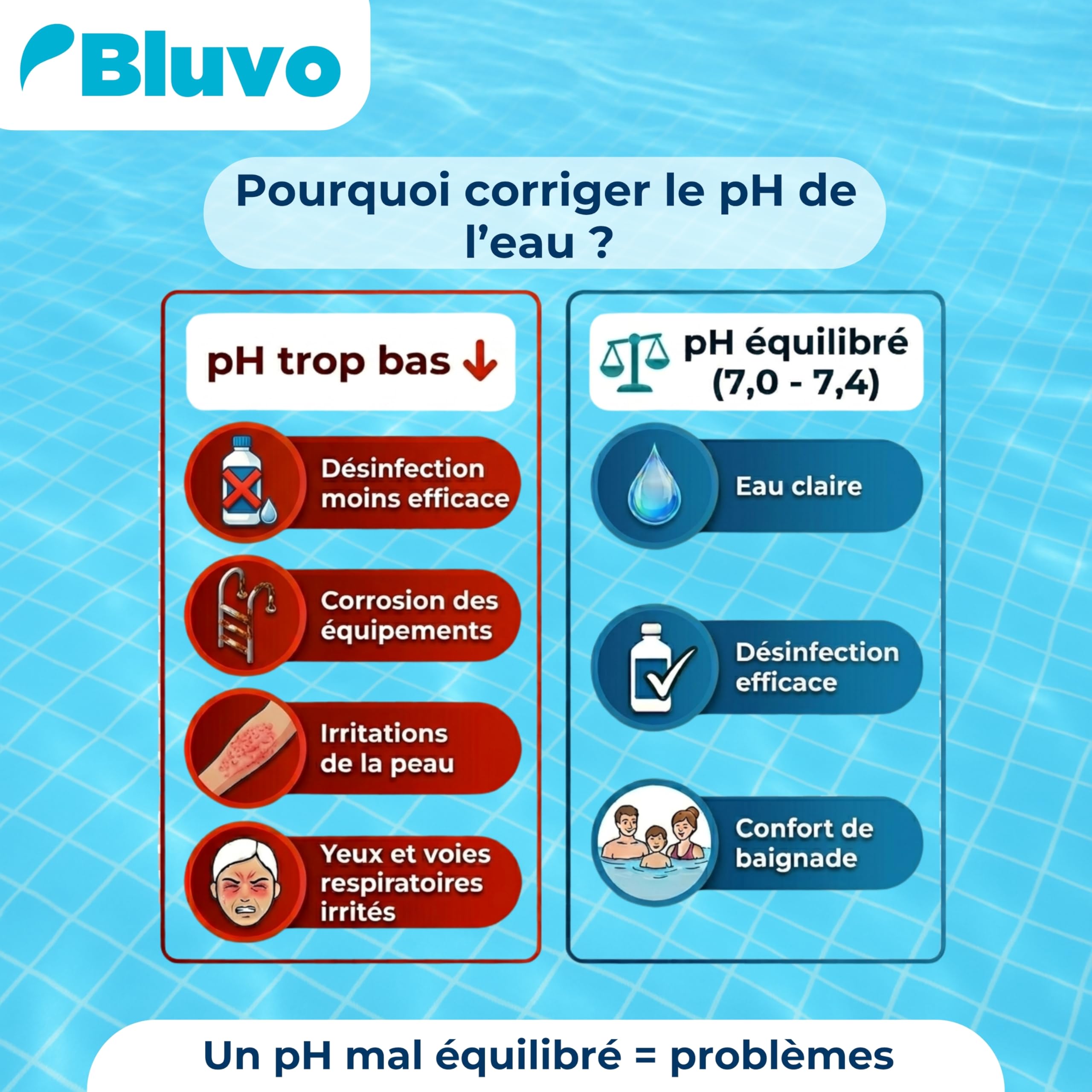 pH Plus Piscine – Rehausseur de pH en Poudre | Augmenter Le pH de l’Eau Rapidement | Traitement Eau Piscine & Spa | Formats 1 kg et 5 kg | Conditionné en France (1KG)