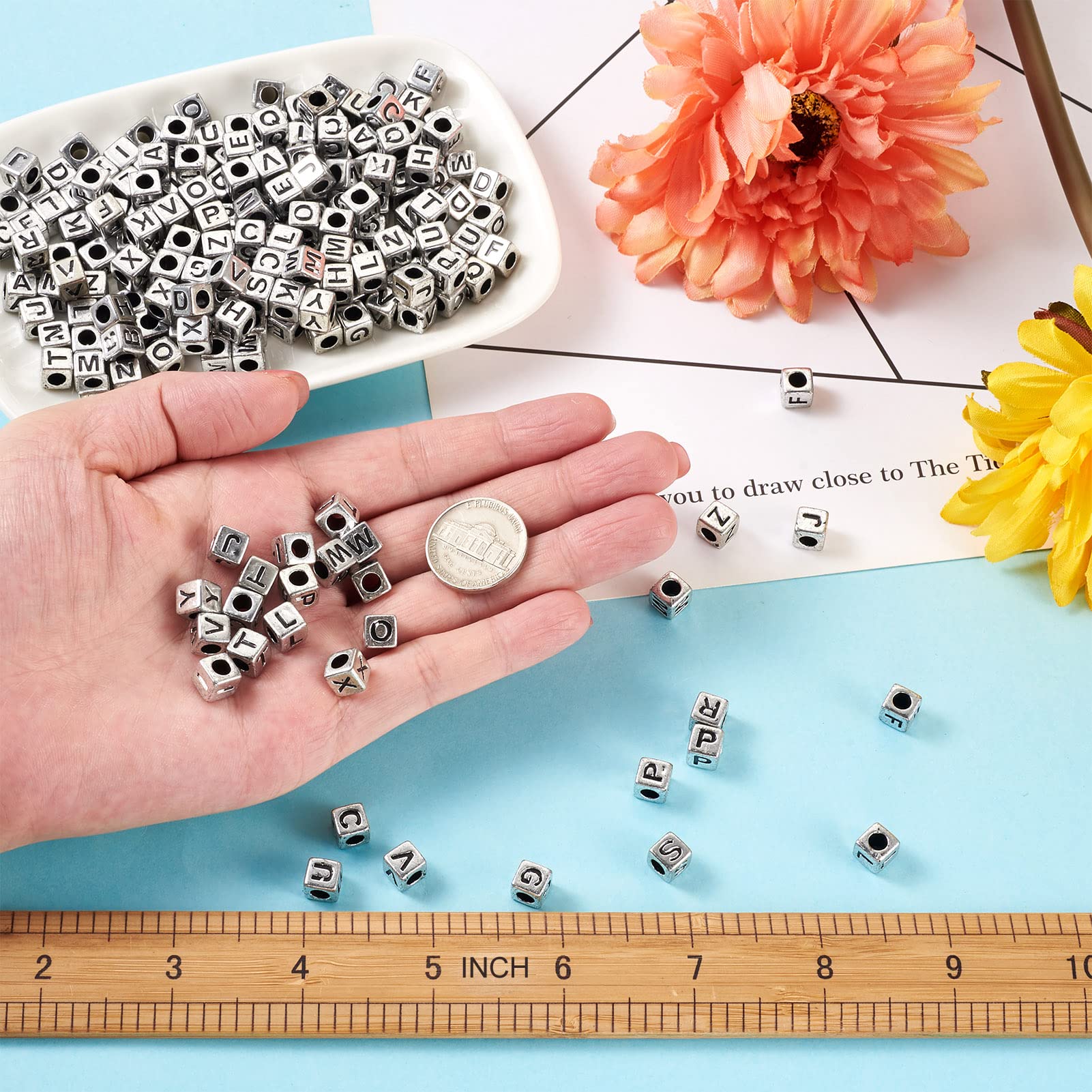 Spritewelry Lot De 700 Perles Cubiques Colorées En Acrylique