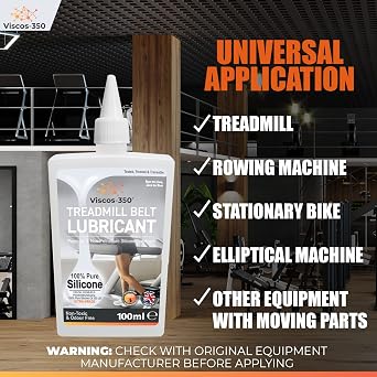 Premium Treadmill Lubricant 100% Pure Silicone Oil 15cm Long Applicator Inc - Made in UK - 100ml