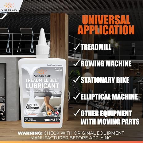 Premium Treadmill Lubricant 100% Pure Silicone Oil 15cm Long Applicator Inc - Made in UK - 100ml