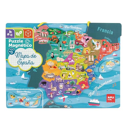 APLI Kids 18893 - Puzzle magnetico mappa della Spagna -