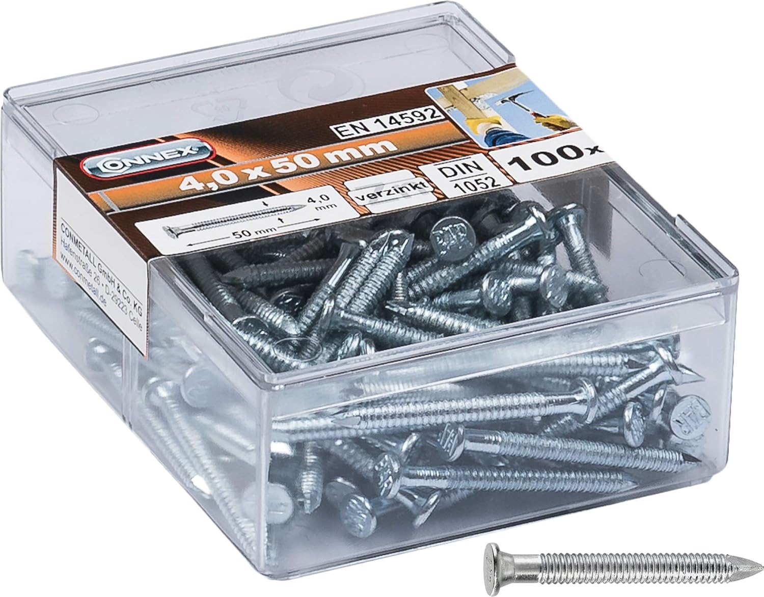 CONNEX HV4510 4 x 50mm Anchor Nails (100 Pieces)