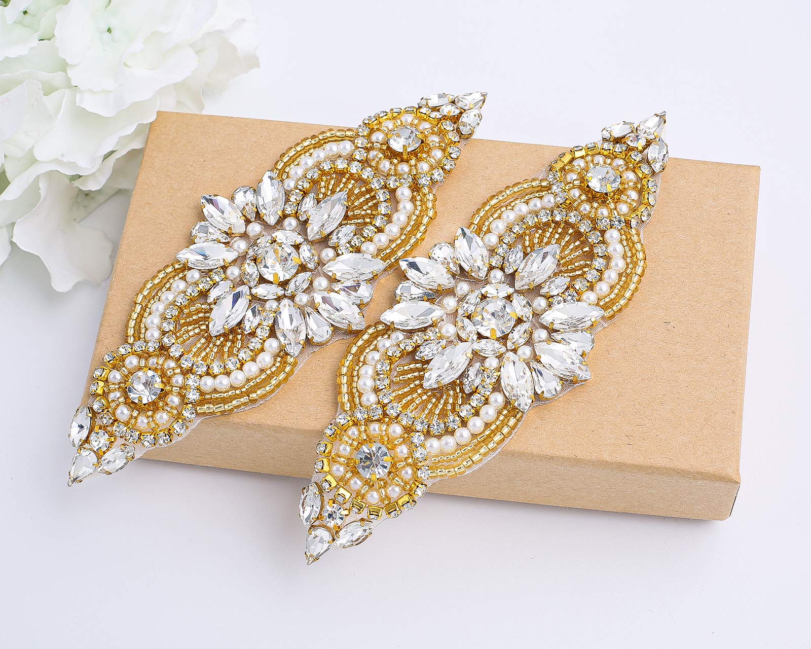 Parches De Apliques Con Cristales Y Cadena - Decoración Para Coser En Vestidos, Bolsos, Zapatos