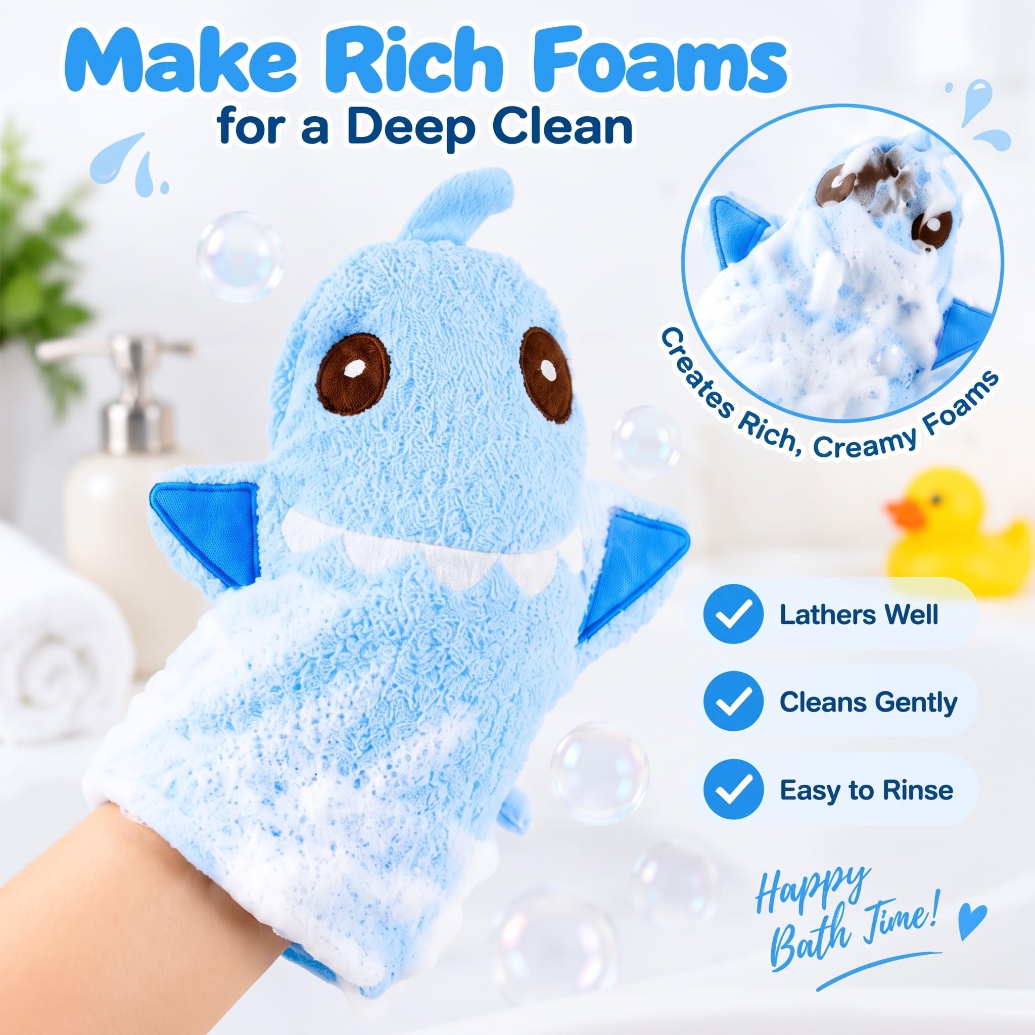 Amazon.com : Shappy 4 Pcs Baby Bath Mitt Washcloth Glove Toddler