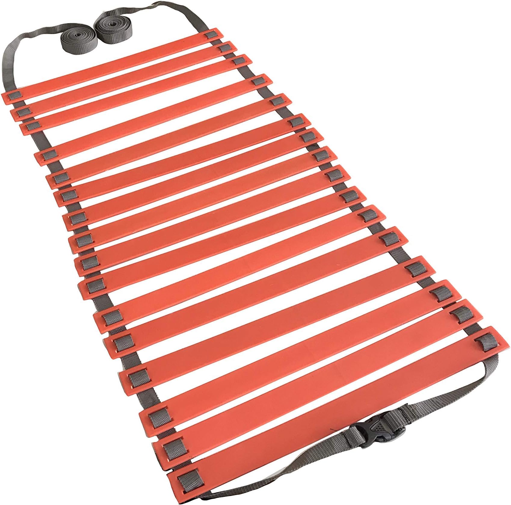 DE JURE FITNESSDe Jure Fitness Polypropylene Adjustable Grey Orange Agility Ladder 8M Strap 16 Rungs Set