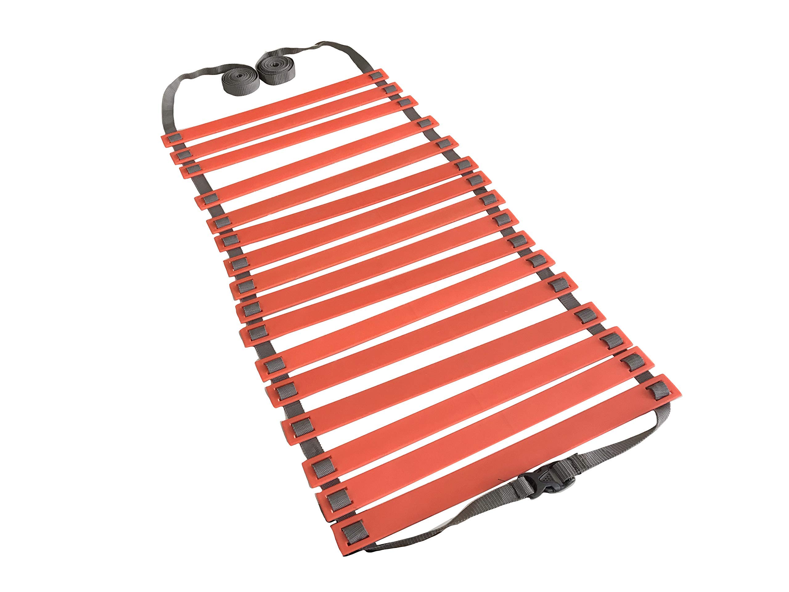 DE JURE FITNESSDe Jure Fitness Polypropylene Adjustable Grey Orange Agility Ladder 8M Strap 16 Rungs Set