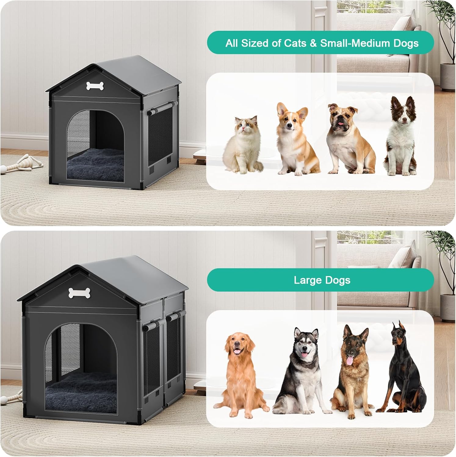 Cozy Comfort: The Ultimate Indoor Dog House & Kennel Bed for All Breeds!