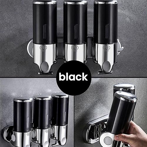 Miniatura 6 de OMEO Dispensador de champú y acondicionador, dispensador de jabón de ducha, dispensador de champú para pared de ducha, dispensador de jabón para