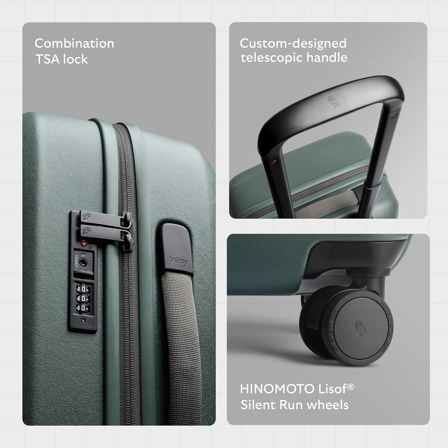 Bellroy Transit Carry-On (41L carry-on luggage, with hard shell and removable packing cells) - Black - Image 5